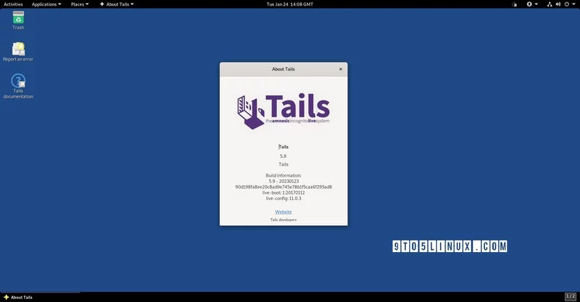 L'aggiornamento del sistema operativo Anonymous Tails corregge molti bug critici