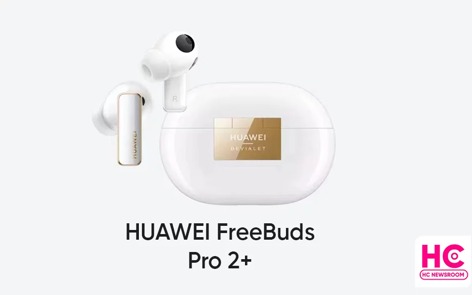 Cuffie HUAWEI FreeBuds Pro 2+ con un cardiofrequenzimetro mostrato sul rendering