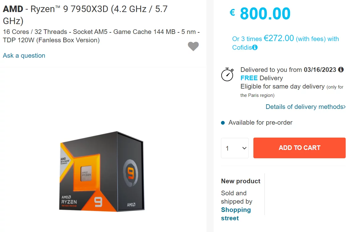 Europäischer Preis für AMD Ryzen 9 7950X3D bekannt gegeben