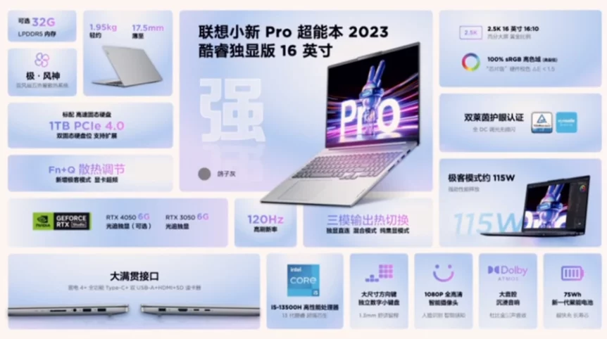 Lenovo Xiaoxin Pro 16 ottiene RTX 4050 e processore Intel di 13a generazione