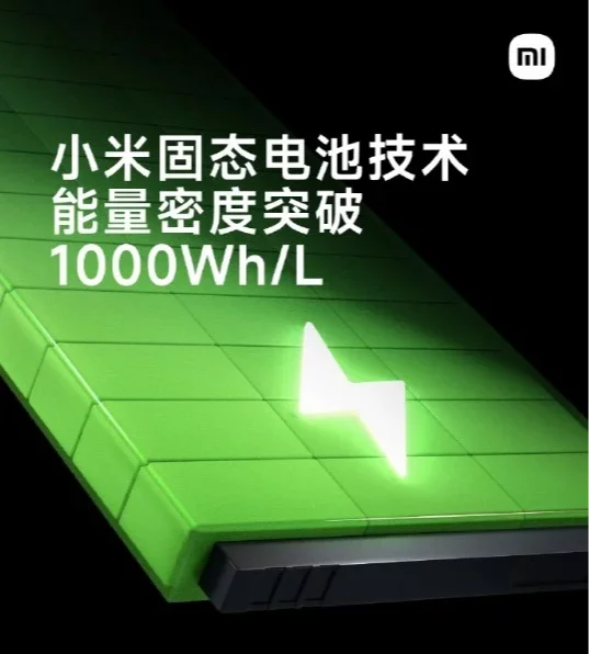 Xiaomi introduziu uma nova tecnologia de baterias de estado sólido